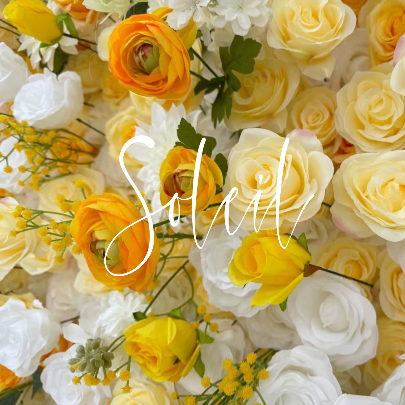 Soleil floral backdrop